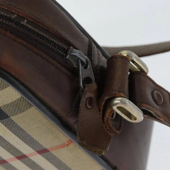 Burberrys Nova Check Shoulder Bag Canvas Beige Auth - Picture 11 of 16